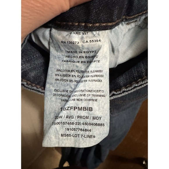 Riders By Lee Denim Blue Jeans Straight Leg Flare Plus Size 22W Women's Stretch - Picture 5 of 6